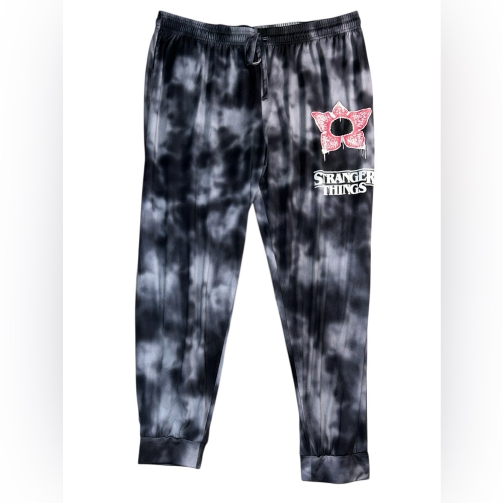 Stranger Things Tie Dye Jogger Pajama Pants Sleep Size XXL Demogorgan Netflix